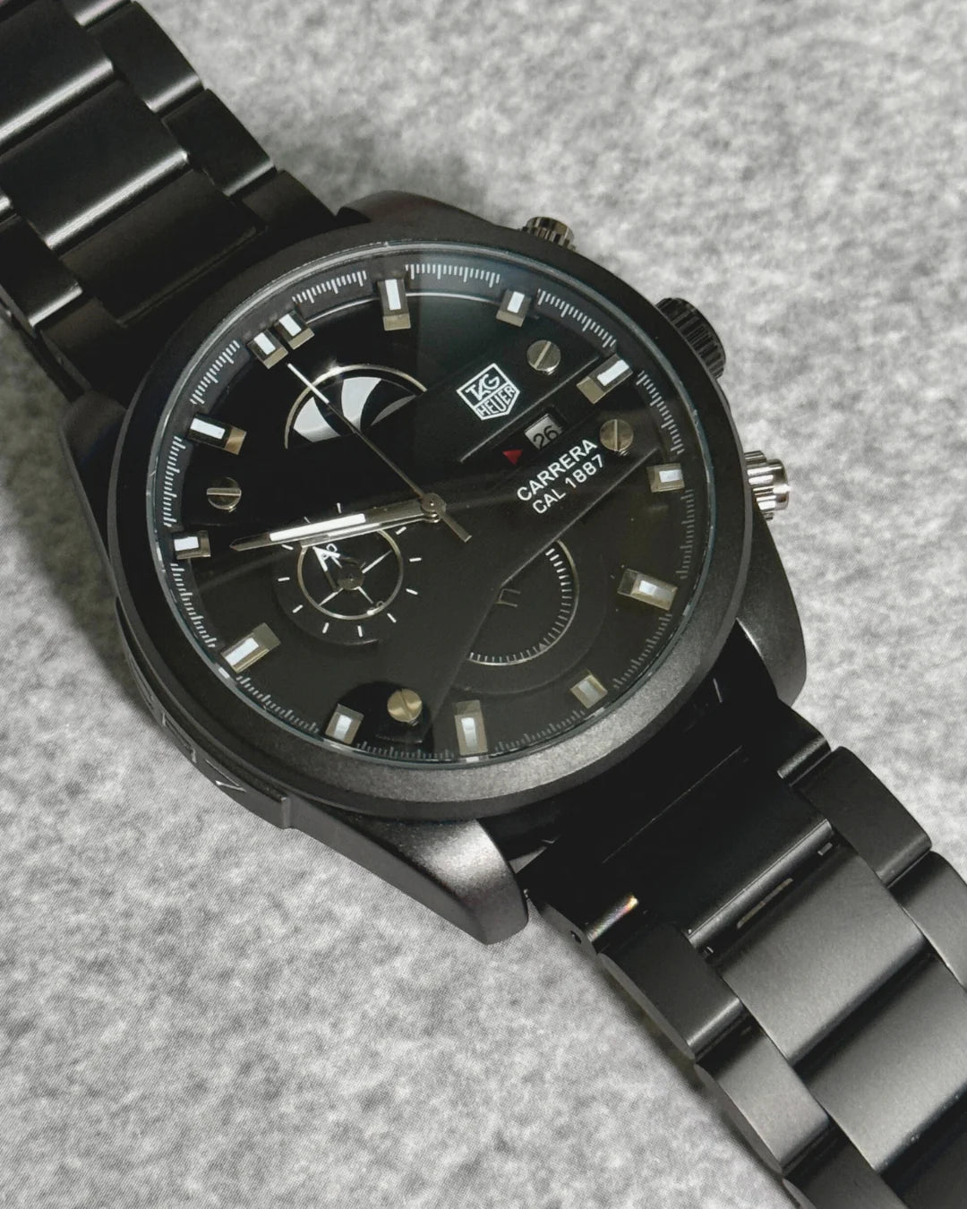 Carrera - Black Steel Chronograph Men’s Watch