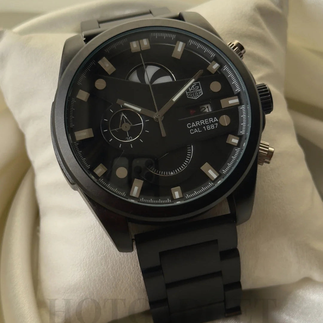 Carrera - Black Steel Chronograph Men’s Watch