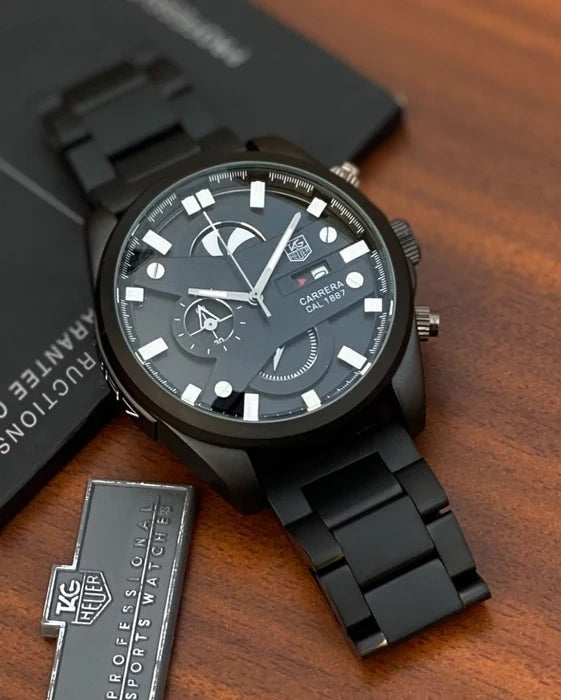 Carrera - Black Steel Chronograph Men’s Watch