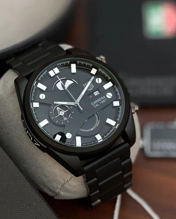 Carrera - Black Steel Chronograph Men’s Watch