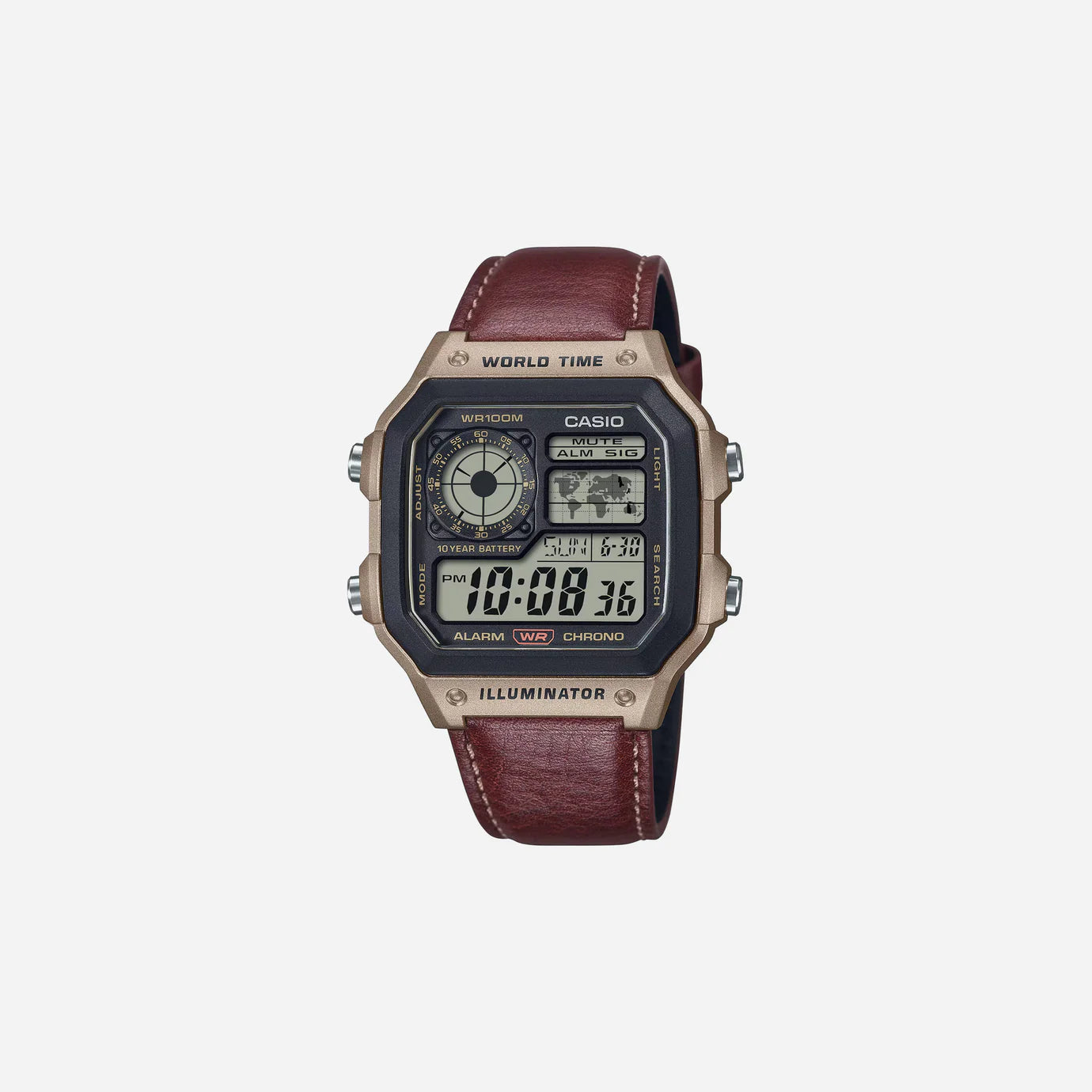 Casio Watch AE-1200WHL-5AVEF Brown Strap