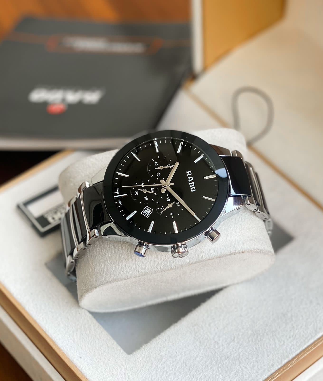 Rado Centrix - Black and silver two-tone
