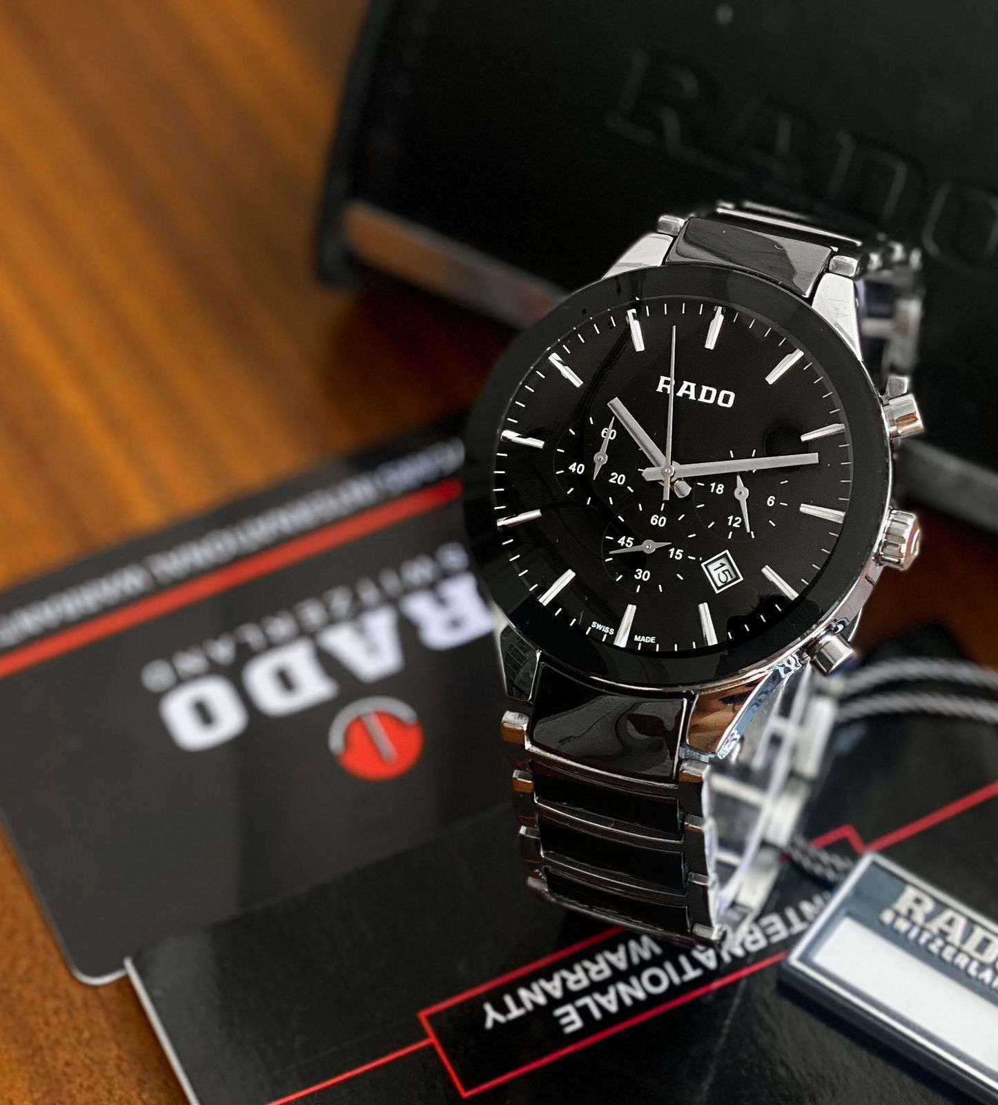 Rado Centrix - Black and silver two-tone