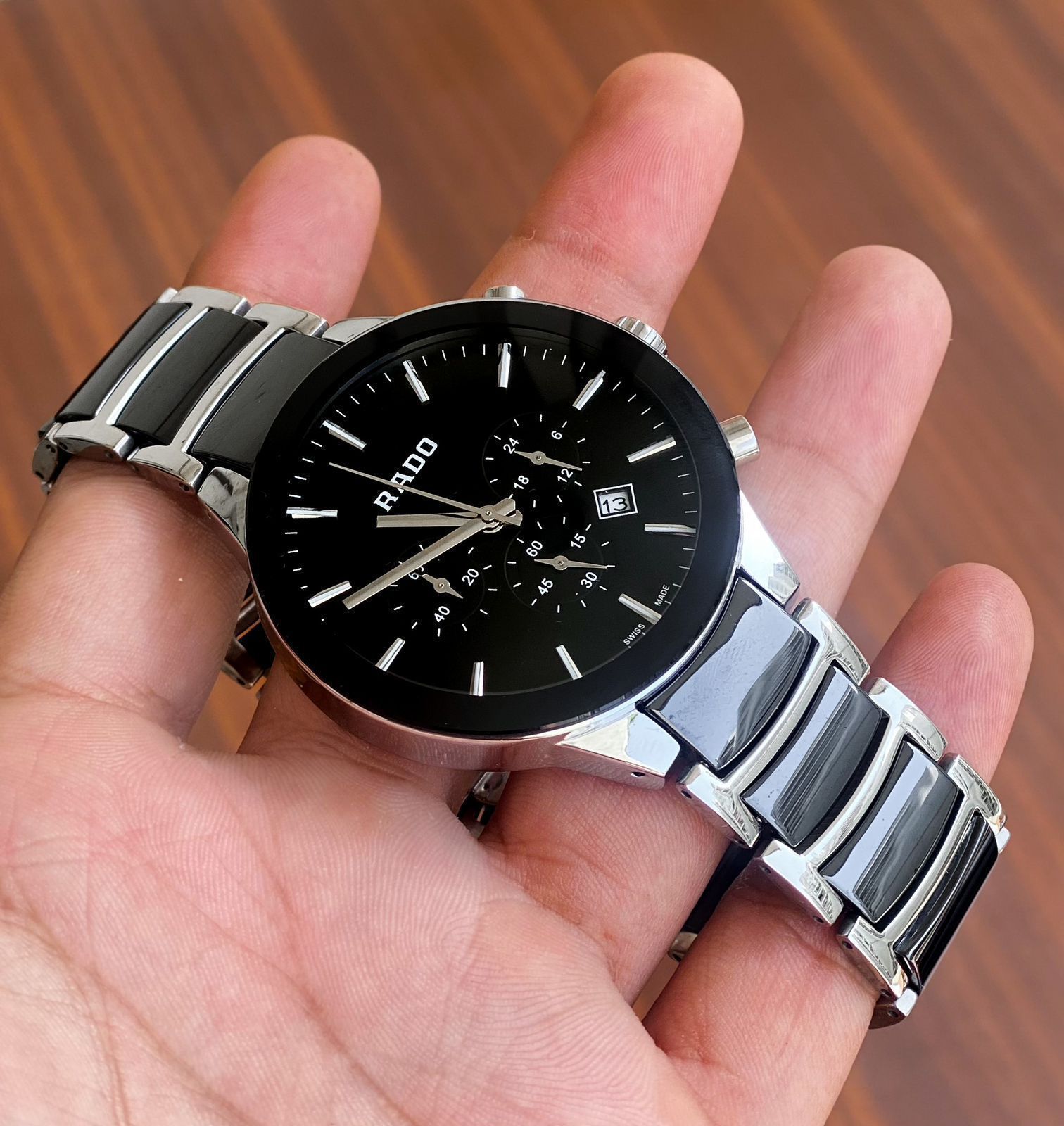 Rado Centrix - Black and silver two-tone