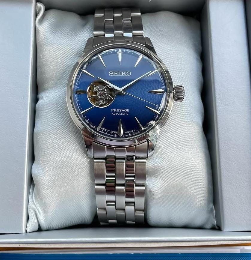 Seiko Presage Cocktail Time 'Blue Acapulco' Open Heart