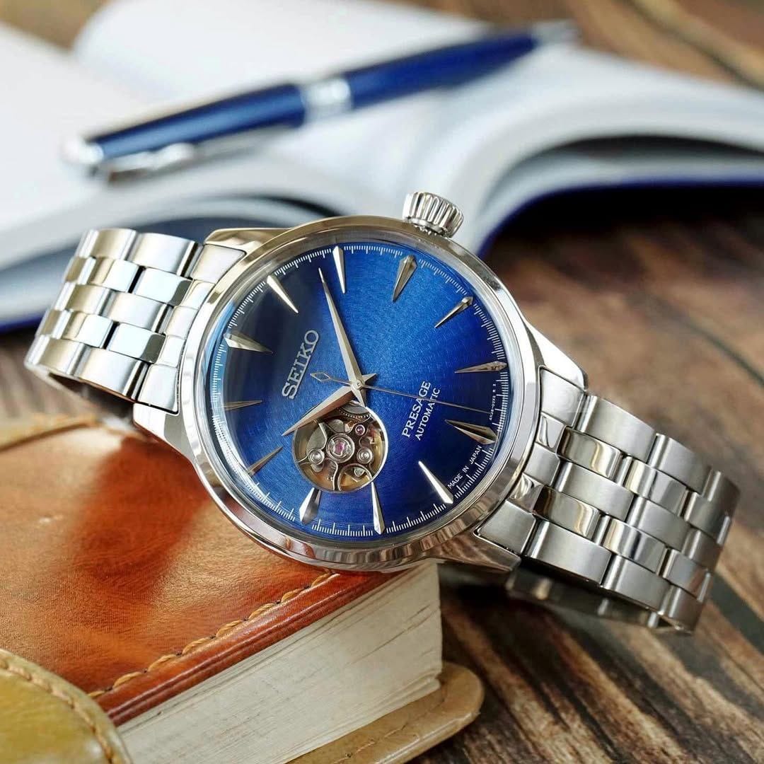 Seiko Presage Cocktail Time 'Blue Acapulco' Open Heart