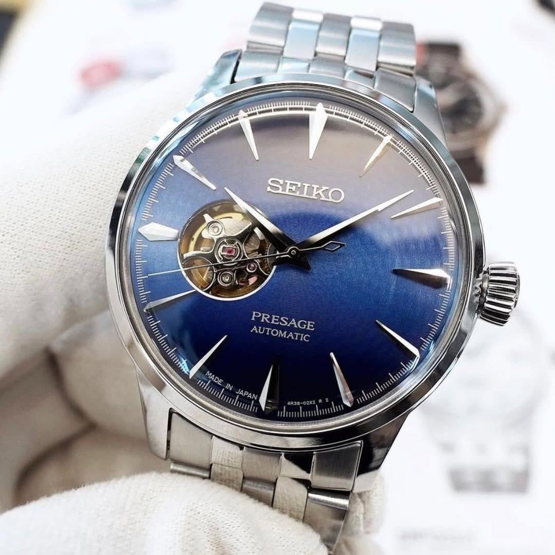 Seiko Presage Cocktail Time 'Blue Acapulco' Open Heart