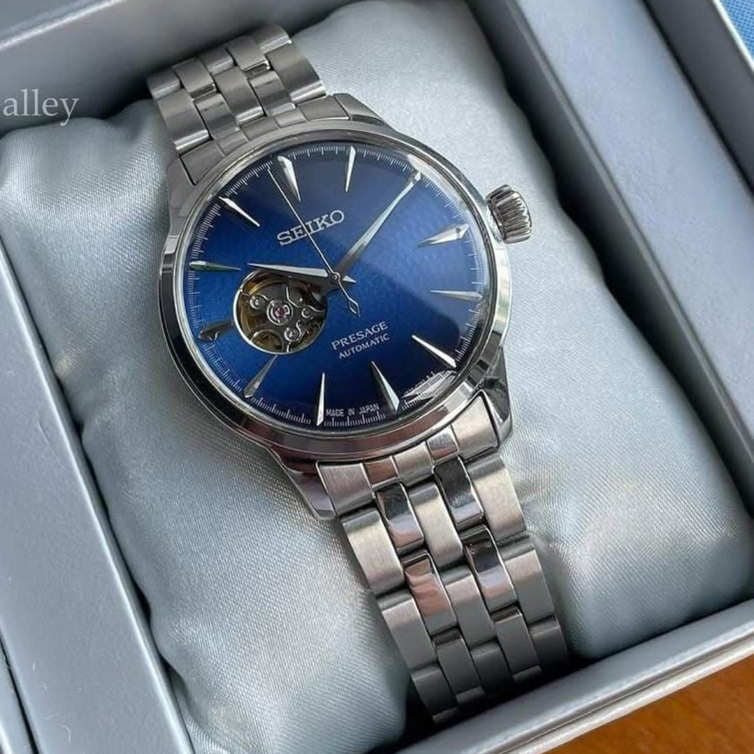 Seiko Presage Cocktail Time 'Blue Acapulco' Open Heart
