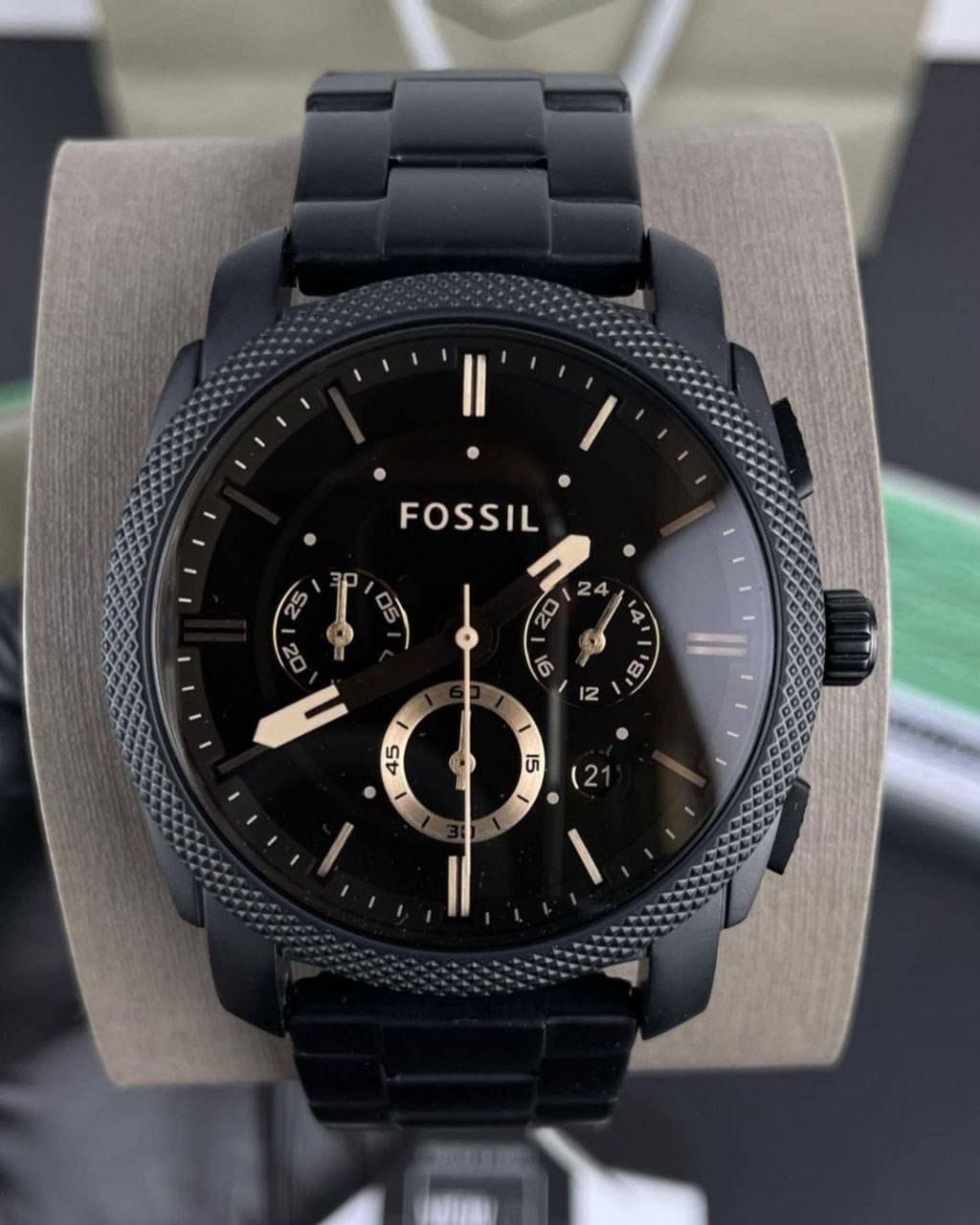 Fossil Men's Machine Black Stainless Steel