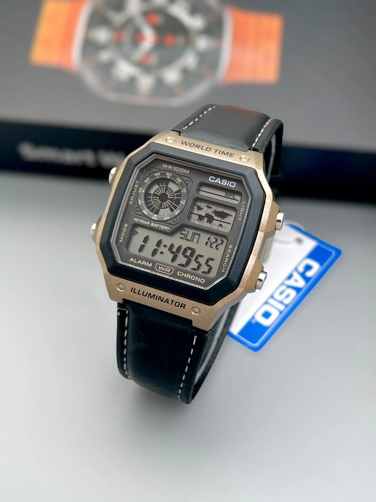 Casio Watch AE-1200WHL-5AVEF Brown Strap