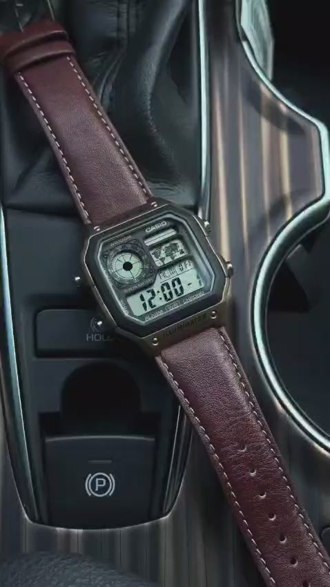 Casio Watch AE-1200WHL-5AVEF Brown Strap